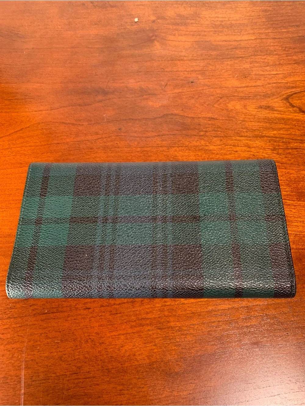 Polo by Ralph Lauren Brown Leather Card Holder with Green Trim